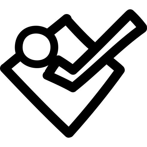 Foursquare hand drawn logo outline
