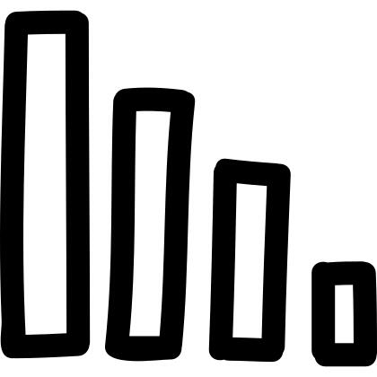 Bars graphic hand drawn outlines