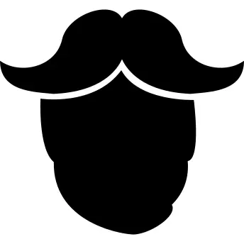 Mustache and beard black shapes