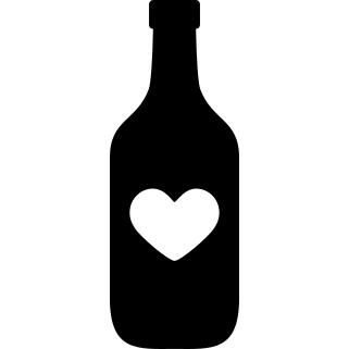 Bottle with a heart