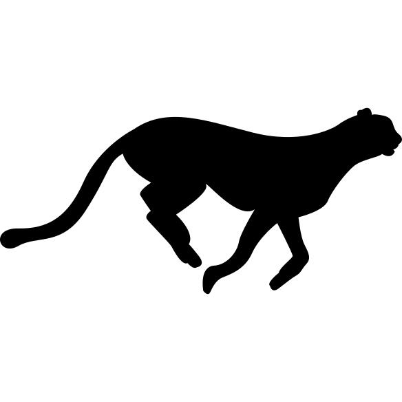 Cheetah feline silhouette