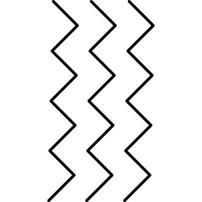 Zigzag lines in side view position