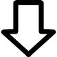 Down arrow hand drawn sign