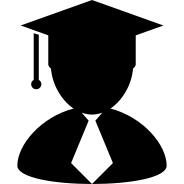 Graduate man silhouette