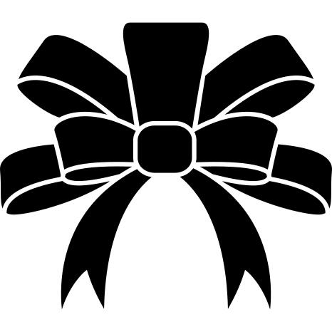 Ribbon black elegant shape for a xmas gift