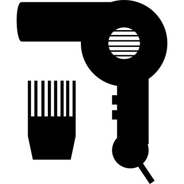 Hairdryer and comb