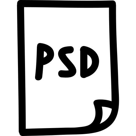 Psd Photoshop file hand drawn symbol