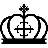 Royal crown with a top cross for a pope