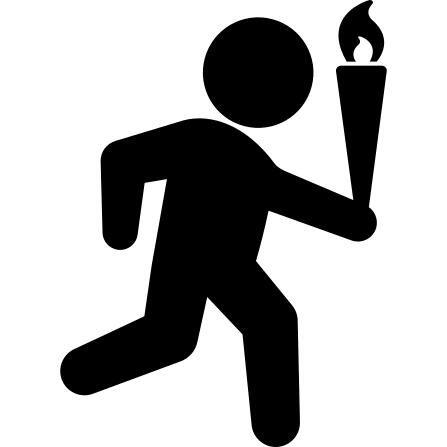 Man with Olympic Torch