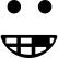 Smiley square face with broken teeth