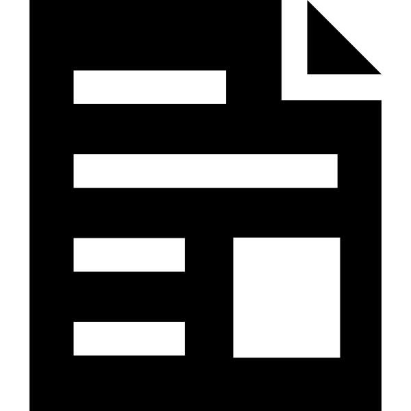 Printed paper sheet business interface symbol