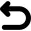 Turn left arrow symbol
