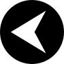 Left arrow circular symbol
