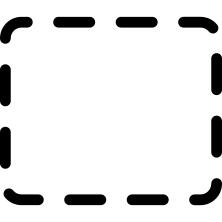 Rectangle of cutted line geometrical shape