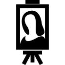 Female art portrait with stand
