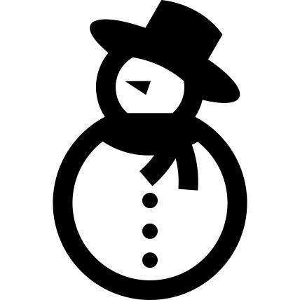 Snowman with scarf and hat