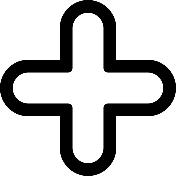 Plus add cross outline