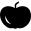 Apple of black shape