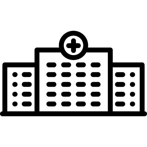Hospital with Cross