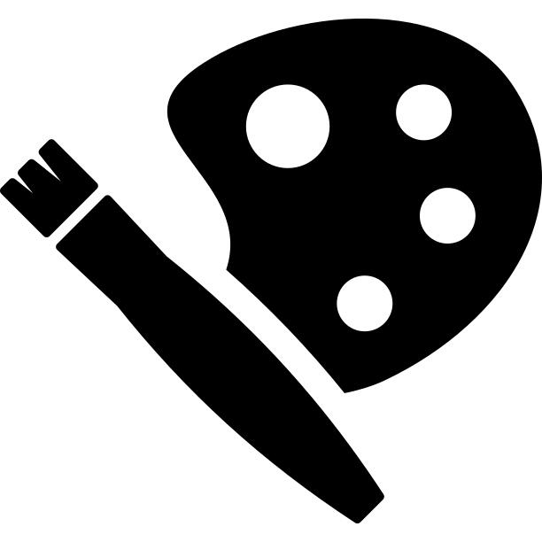 Palette and brush