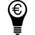 Light Bulb with Euro Symbol