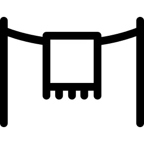 Carpet hanging of a rope