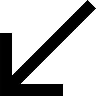 Arrow pointing south west
