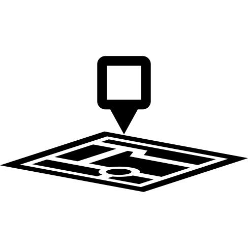 Map with placeholder on it