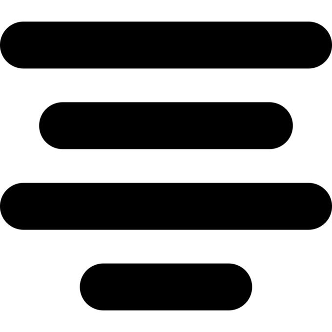 Centered text of alignment button