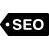 SEO label tag inside a circle