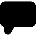 Message of rounded rectangular filled speech bubble
