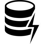 Coin stack with lightning symbol