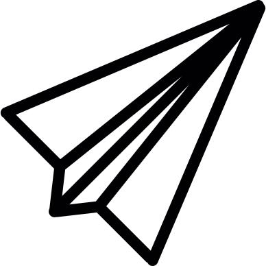 Paper plane top view