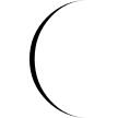 New moon phase symbol