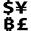 Bitcoin currency symbol with dollar yens and pounds signs