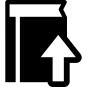 Book with upload symbol