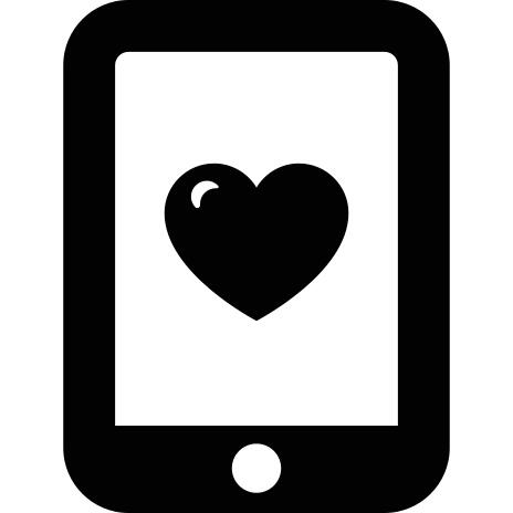 Tablet with Heart