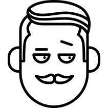 Boy with Moustache and Up Eyebrow