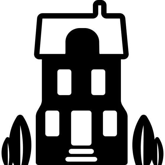 Hotel big rural house building
