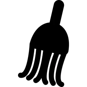 Broom black silhouette