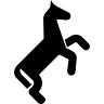 Horse cartoon variant silhouette facing the right direction