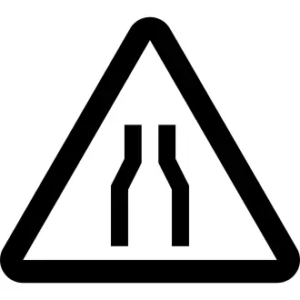 Narrow Two Lanes Sign