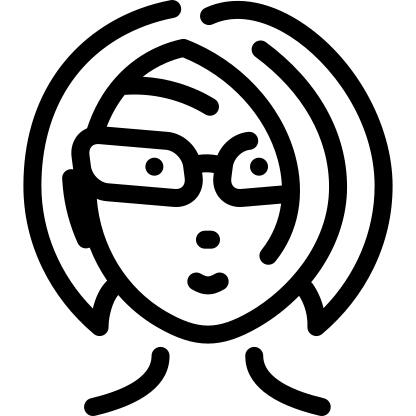 Woman Head with Glasses