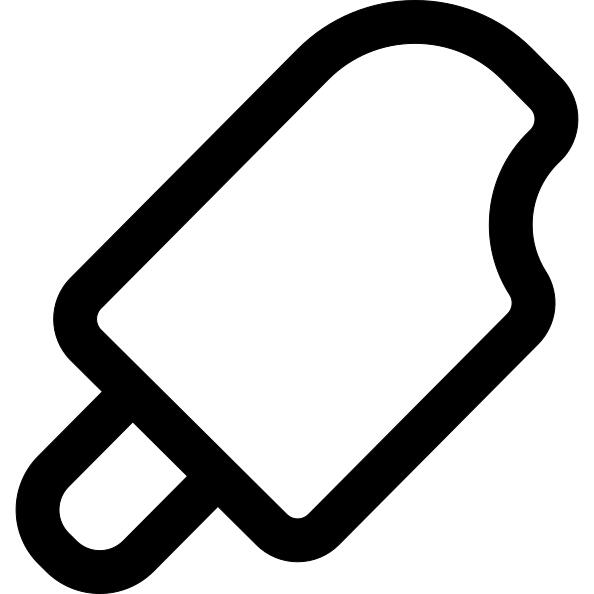 Ice cream stick outline