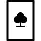 Playing card with clubs
