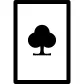 Playing card with clubs