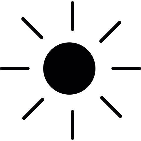 Shining sun with rays