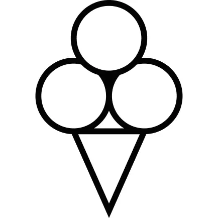 Three icecream balls on cone