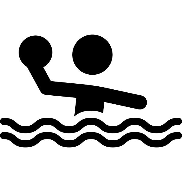 Water voleyball silhouette