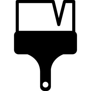 Paint brush wide outline